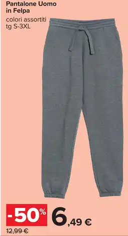 Carrefour Pantalone Uomo in Felpa offerta