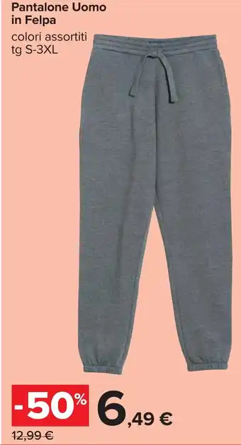 Pantalone Uomo in Felpa