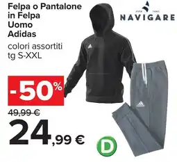 Carrefour Felpa o Pantalone in Felpa Uomo Adidas offerta