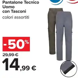 Carrefour Pantalone Tecnico Uomo con Tasconi offerta