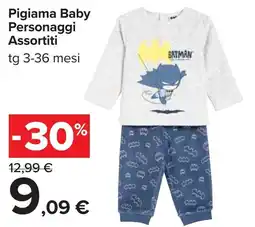 Carrefour Pigiama Baby Personaggi Assortiti offerta