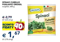 Esselunga Spinaci cubello fogliapiù OROGEL offerta
