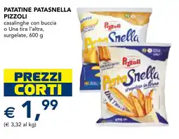 Esselunga Patatine patasnella pizzoli casalinghe con buccia o una tira l'altra offerta