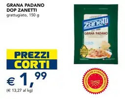 Esselunga Grana padano dop zanetti grattugiato offerta