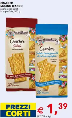 Esselunga Cracker mulino bianco salati o non salati in superficie offerta