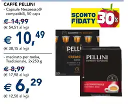 Esselunga Caffè pellini macinato per moka, tradizionale offerta