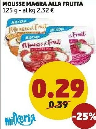 PENNY Mousse magra alla frutta offerta