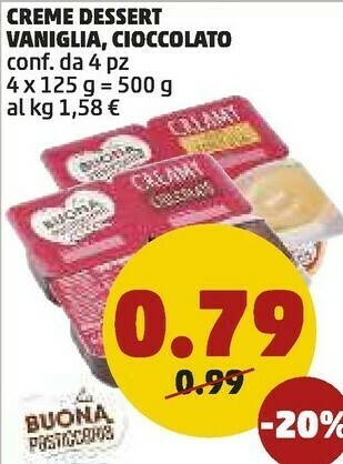 PENNY Creme dessert vaniglia,cioccolato offerta