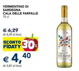 Esselunga Vermentino di sardegna cala delle farfalle offerta
