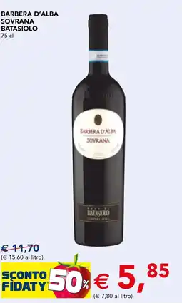 Esselunga Barbera d'alba sovrana batasiolo offerta