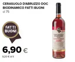 Tigre Cerasuolo d'abruzzo doc biodinamico FATTI BUONI offerta