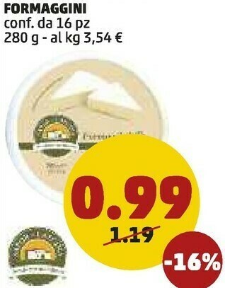 PENNY Formaggini offerta