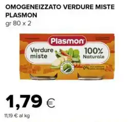 Tigre Omogeneizzato verdure miste PLASMON offerta