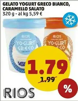 PENNY Gelato yogurt greco bianco caramello salato offerta