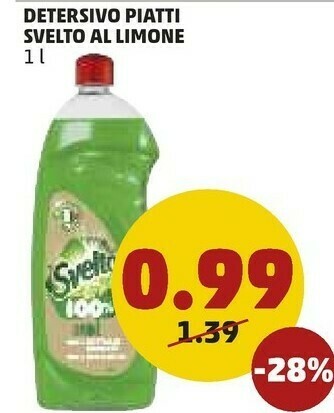 PENNY 8717163934159 detersivo per piatti gel 1000 ml offerta