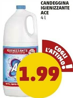 PENNY Candeggina igienizzante 4000 ml offerta