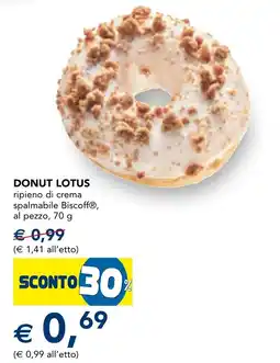 Esselunga Donut lotus ripieno di crema spalmabile biscoff offerta