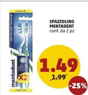 PENNY Mentadent spazzolino offerta