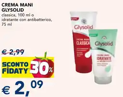 Esselunga Crema mani GLYSOLID offerta