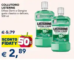 Esselunga Collutorio listerine difesa denti e gengive gusto classico o delicato offerta