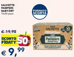 Esselunga Salviette pampers BABY-DRY offerta