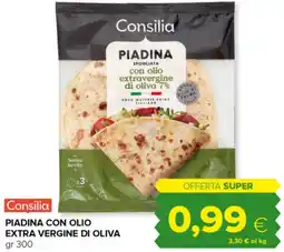 Oasi Consilia piadina sfogliata extra vergine di oliva offerta
