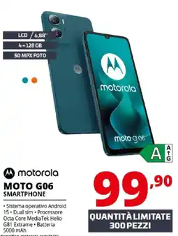 Comet motorola MOTO G06 Smartphone offerta
