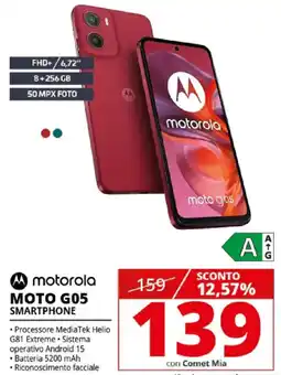 Comet motorola MOTO G05 Smartphone offerta