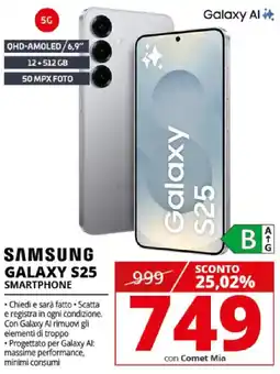 Comet SAMSUNG GALAXY S25 Smartphone offerta