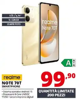 Comet realme NOTE 70T Smartphone offerta