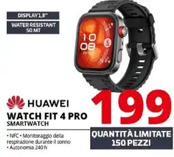 Comet HUAWEI WATCH FIT 4 PRO Smartwatch offerta