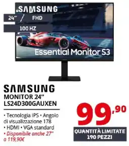 Comet SAMSUNG MONITOR 24" LS24D300GAUXEN offerta
