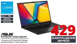 Comet ASUS NOTEBOOK E1504GA-BQ834W offerta