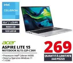 Comet acer ASPIRE LITE 15 NOTEBOOK AL15-32P-C3AH offerta
