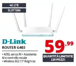 Comet D-Link ROUTER G403 offerta