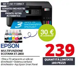 Comet EPSON MULTIFUNZIONE ECOTANK ET-2850 offerta