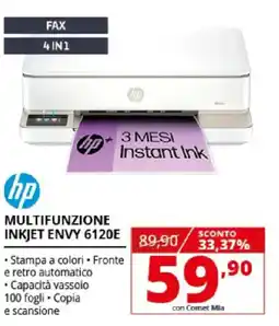 Comet hp MULTIFUNZIONE INKJET ENVY 6120E offerta