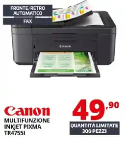 Comet Canon MULTIFUNZIONE INKJET PIXMA TR47551 offerta