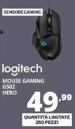 Comet logitech MOUSE GAMING G502 HERO offerta