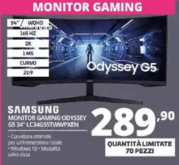 Comet SAMSUNG MONITOR GAMING ODYSSEY G5 34" LC34G55TWWPXEN offerta