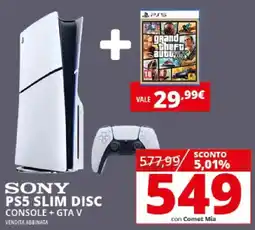 Comet SONY PS5 slim disc offerta