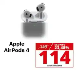 Comet Apple AirPods 4 offerta