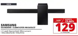 Comet SAMSUNG SOUNDBAR + SUBWOOFER HW-B450/ZF offerta