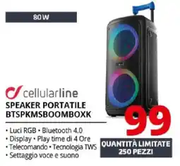 Comet cellularline SPEAKER PORTATILE BTSPKMSBOOMBOXK offerta