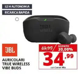 Comet JBL Auricolari true wireless vibe buds offerta