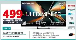 Comet Hisense Smart TV MiniLED 55" 4K offerta