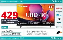 Comet Hisense Smart TV 65" 4K offerta