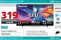 Comet Hisense Smart TV QLED 50" 4K QLED Display offerta