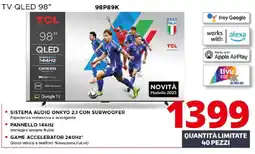 Comet TCL TV QLED 98" offerta