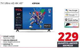 Comet TCL TV Ultra HD 4K 43" offerta